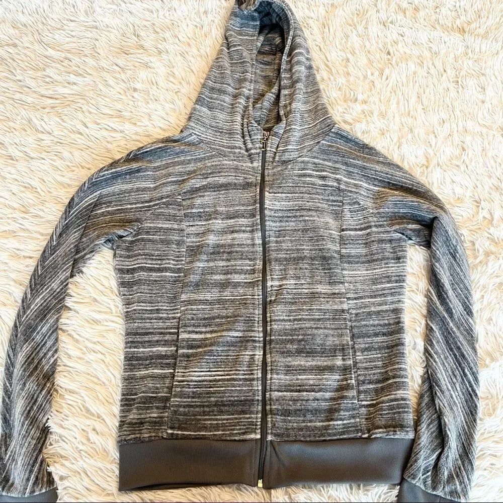 Juicy Couture velvet zip up grey hoodie